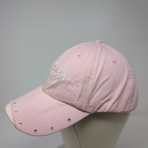 Blue Eprtngs Ranch Slideback Baseball Cap Pink OS Adjustable Embroidered Ha - Picture 3 of 9